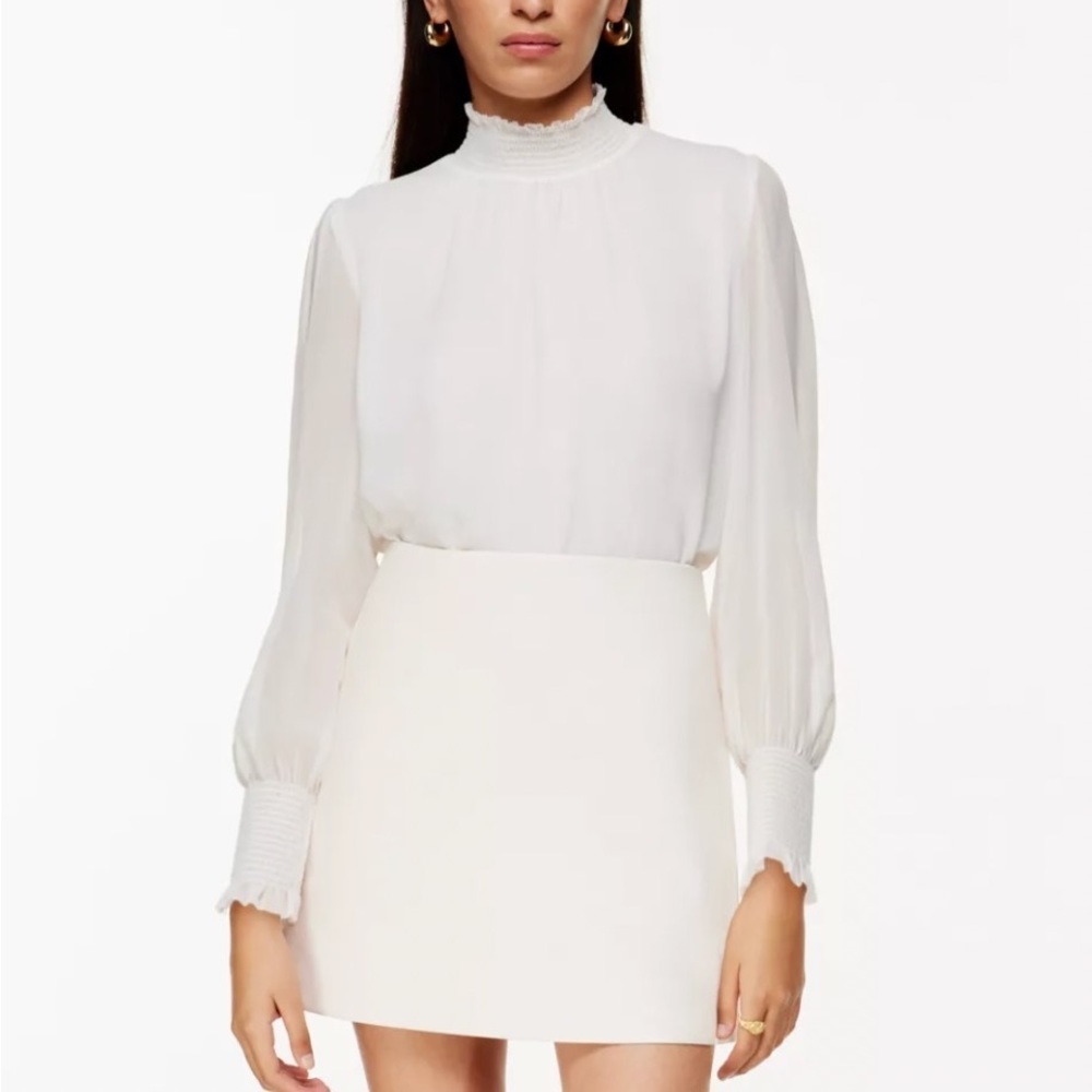 NWT ARITZIA Wilfred Valencia Blouse in Light Birch